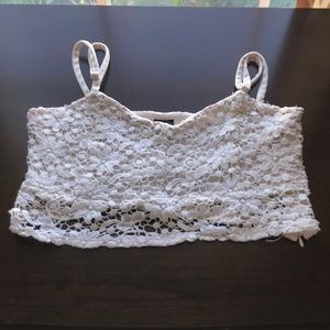 white lace crop top from tillys surfs shop